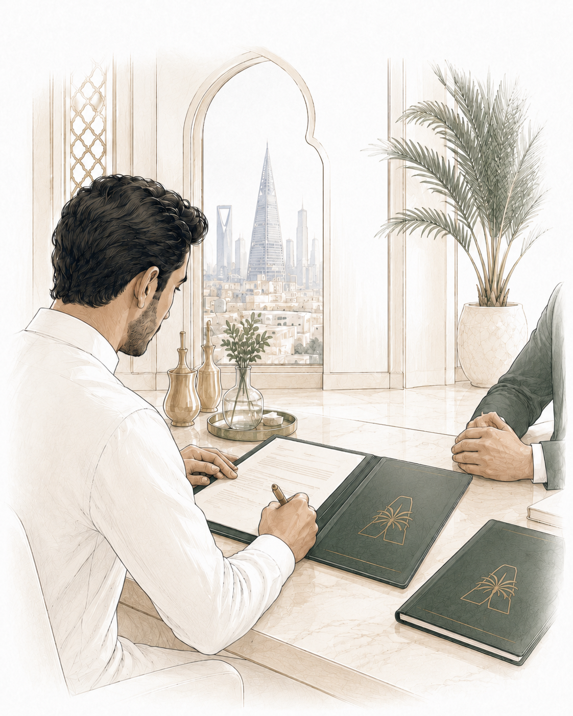 Sign the management contract